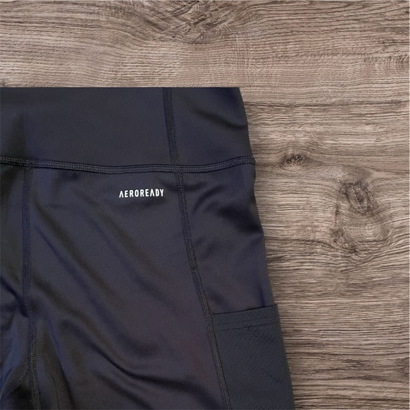 Adidas Activewear Pull On Mid Rise Black Aeroready Leggings Women’s Size Medium - Picture 5 of 7